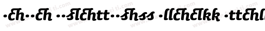 Sauna Ligatures Black Italic Swash字体转换